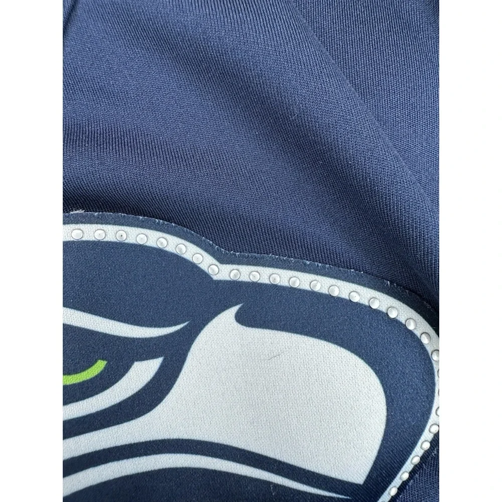 Womens NFL Team Apparel Seattle Seahawks Drawstring V Neck Mesh Jersey Shirt M - Picture 11 of 12